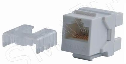 110806. CAT6A RJ45 8p8c UTP Unshielded 180 degree Krone Keystone Jack