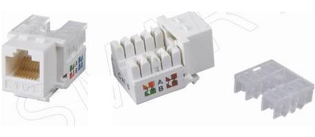 110910. CAT.6 RJ45 8p8c UTP Unshielded 90 degree 110 IDC Keystone Jack