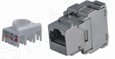 110912. CAT6 RJ45 8p8c STP Shielded 180 degree Tooless Keystone Jack