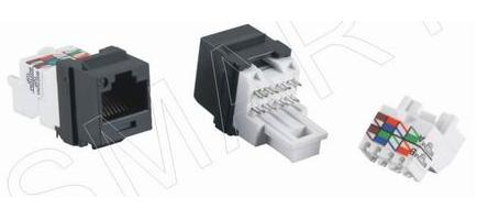 110915. CAT6 RJ45 8p8c UTP Unshielded 180 degree Tooless Keystone Jack