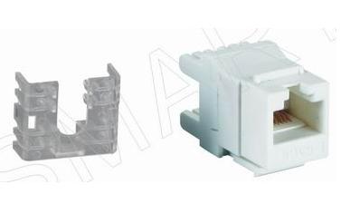 111008. CAT5E RJ45 8p8c UTP Unshielded 180 degree Dual IDC Keystone Jack