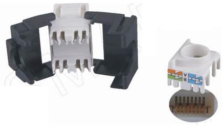 111015. CAT5E RJ45 8p8c UTP Unshielded Tooless Keystone Jack