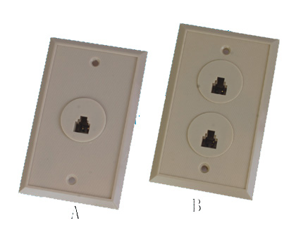 111325. Wall Plate 1 port / 2 port (6P4C)