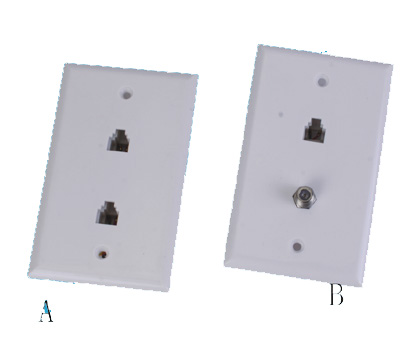 111326. Wall Plate 1 port / 2 port (6P4C)