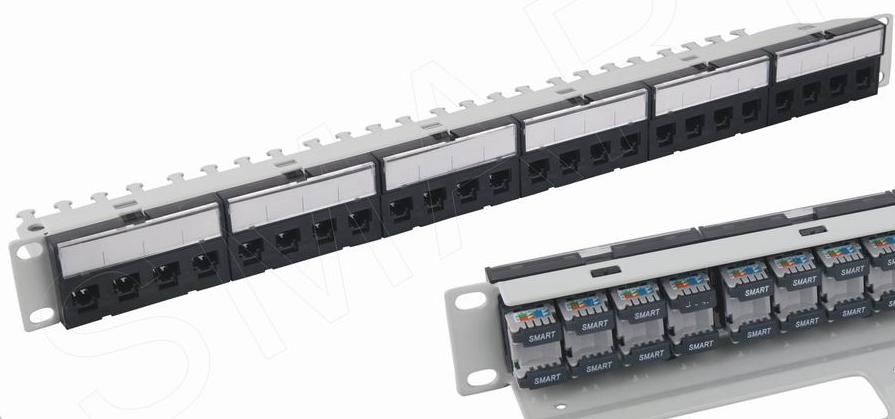 111501. 24 Port CAT.6 UTP Unshielded Krone Patch Panel 19 Inch 1U