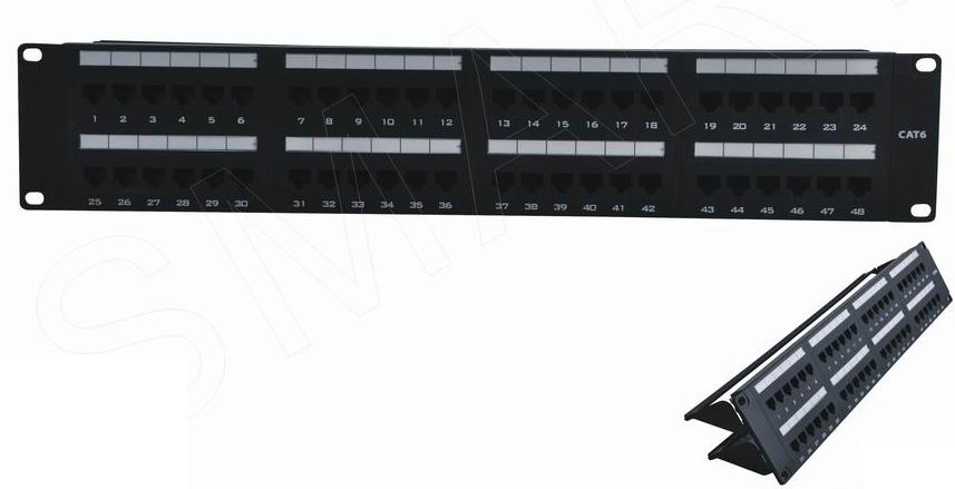 111502. 48 Port CAT.6 UTP unshielded krone Patch Panel 19 Inch 2U