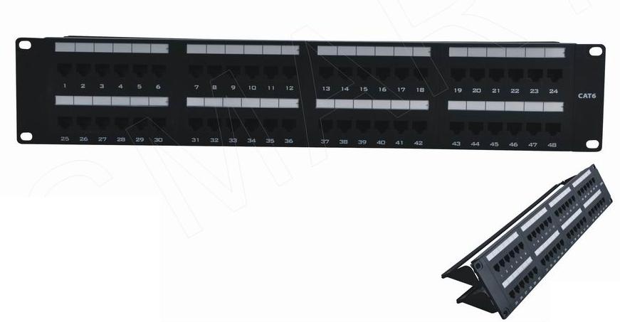 111504. 48 Port CAT.6 UTP Unshielded Dual Patch Panel 19 Inch 2U