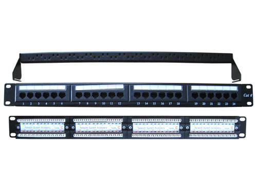 111505. 24 Port UTP CAT 6 Patch Panel 19 Inch 1U(Integrated)