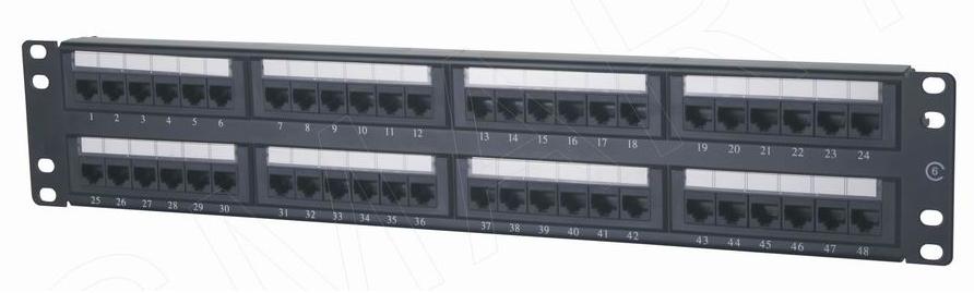 111507. 24 Port CAT.6 UTP unshielded 110 Patch Panel 19 Inch 1U