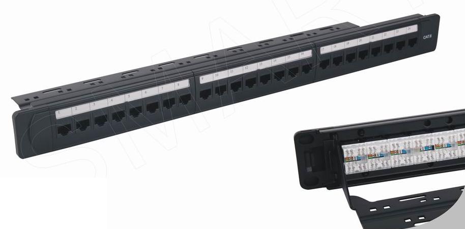 111508. 24 Port CAT.6 UTP unshielded krone Patch Panel 19 Inch 1U