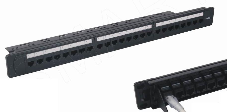 111509. 24 Port CAT.6 UTP Unshielded Tooless Patch Panel 19 Inch 1U