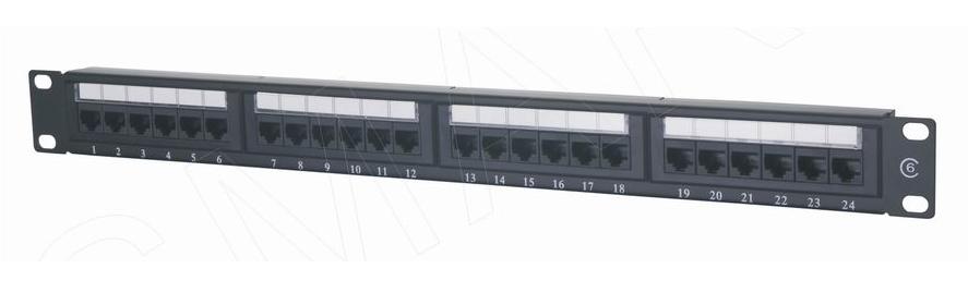 111510. 24 Port CAT.6 UTP Unshielded Dual Patch Panel 19 Inch 1U