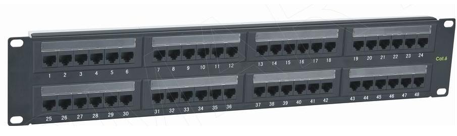 111511. 48 Port CAT.6 UTP Unshielded Dual Patch Panel 19 Inch 2U