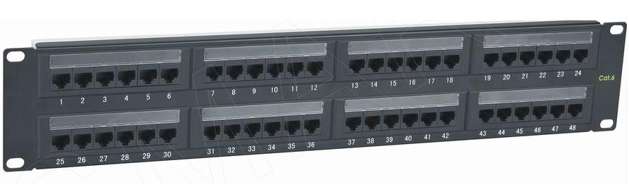 111512. 48 Port CAT.6 UTP Unshielded 110 Patch Panel 19 Inch 2U