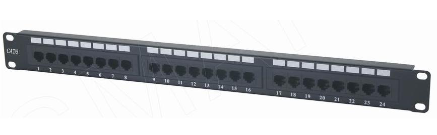 111513. 24 Port CAT.6 UTP Unshielded Krone Patch Panel 19 Inch 1U