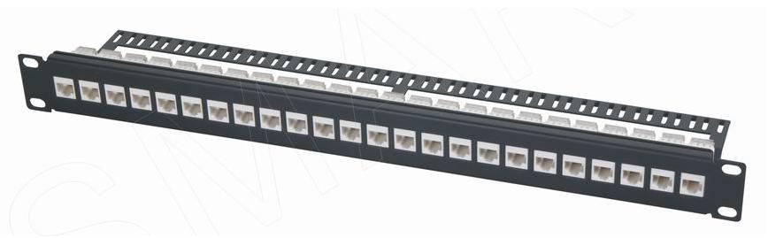 111515. 24 Port CAT.6 UTP Krone Patch Panel 19 Inch 1U(Modularity)