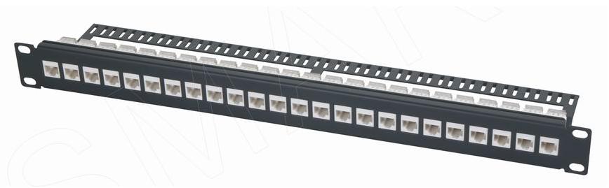 111515. 24 Port CAT.6 UTP Krone Patch Panel 19 Inch 1U(Modularity)