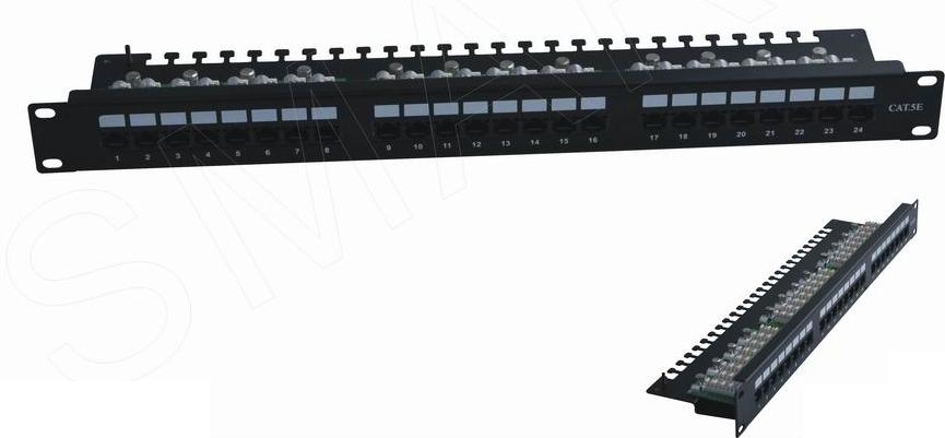 111602. 24 Port CAT.5e UTP Unshielded Krone Patch Panel 19 Inch 1U