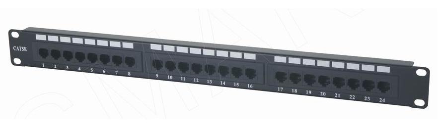 111603. 24 Port CAT.5e UTP Unshielded Krone Patch Panel 19 Inch 1U