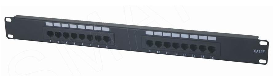 111604. 16 Port CAT.5e UTP Unshielded Krone Patch Panel 19 Inch 1U