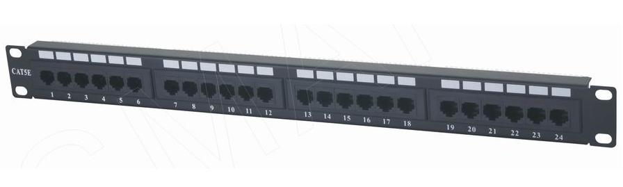 111605. 24 Port CAT.5e UTP Unshielded Krone Patch Panel 19 Inch 1U