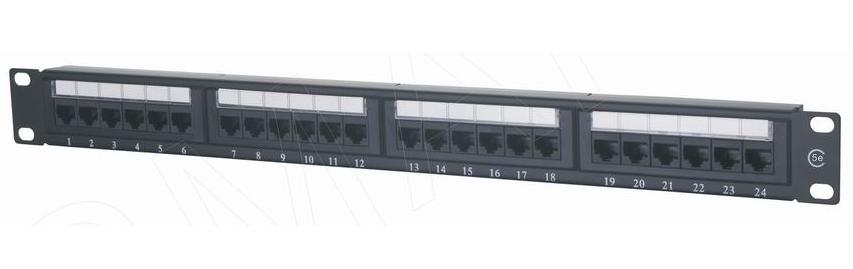 111607. 24 Port CAT.5e UTP Unshielded 110 Patch Panel 19 Inch 1U