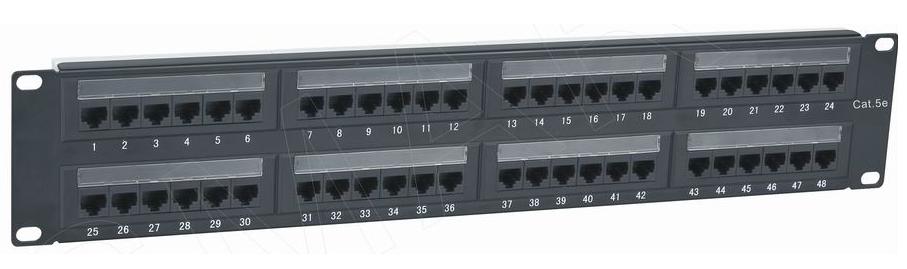 111608. 48 Port CAT.5e UTP Unshielded Dual Patch Panel 19 Inch 2U