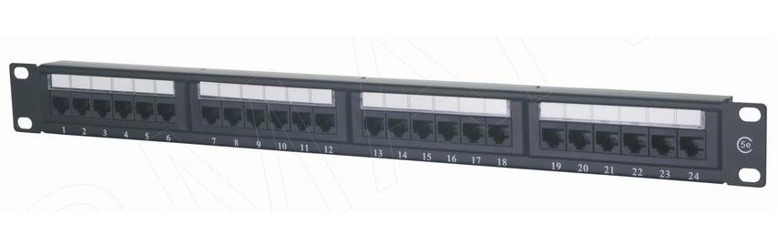 111609. 24 Port CAT.5e UTP Unshielded Dual Patch Panel 19 Inch 1U