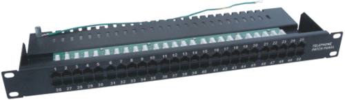 111701.  50 Port UTP CAT3 Krone Patch Panel 19 Inch 1U(Integrated)