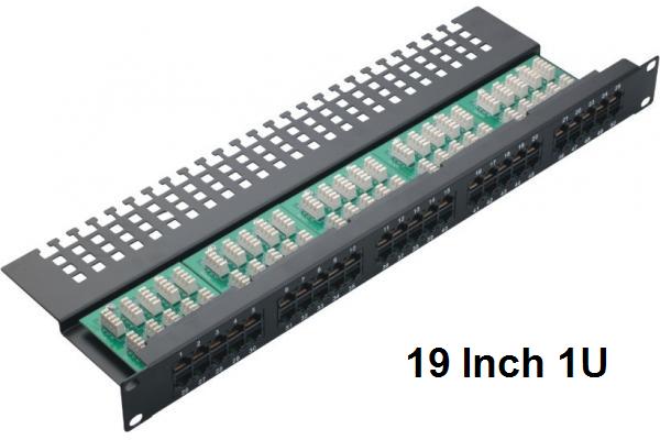 111701.  50 Port UTP CAT3 Krone Patch Panel 19 Inch 1U(Integrated)