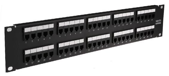 111702. 50 Port UTP CAT3 Krone Patch Panel 19 Inch 2U(Modularity)