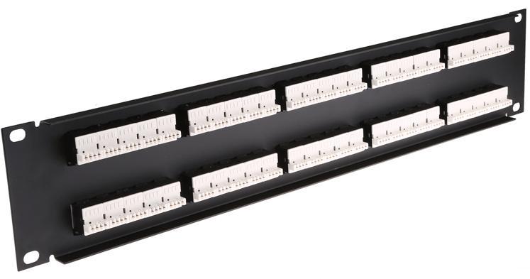 111702. 50 Port UTP CAT3 Krone Patch Panel 19 Inch 2U(Modularity)