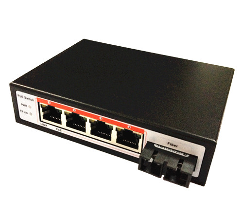 121101. 10/100M 4 port RJ45 POE switch with Fiber port/SC