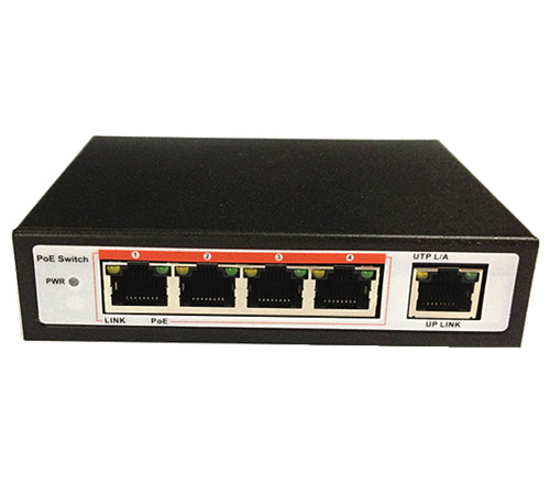 121103. Gigabit 4 port RJ45 POE switch with Uplink port