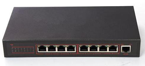 121104. 10/100M 8 port RJ45 POE switch with Uplink port