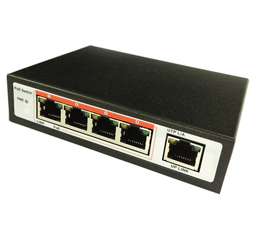 121105. 10/100M 4 port RJ45 POE switch with Uplink port