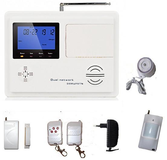 131206. LCD display GSM and PSTN alarm system