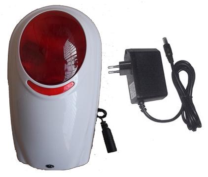 131801. wireless outdoori siren with strobe