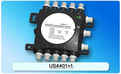 150601. US4401+1 Unicable cascadable switch, 2 In Series
