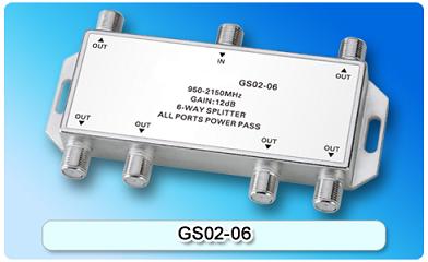 150810. GS02-06 SAT 6-Way Amplifier Splitter