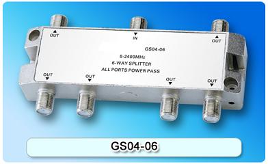 150820. GS04-06 SAT 6-Way Splitter