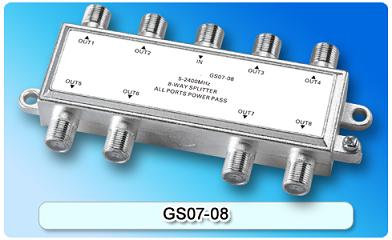 150834. GS07-08 SAT 8-Way Splitter
