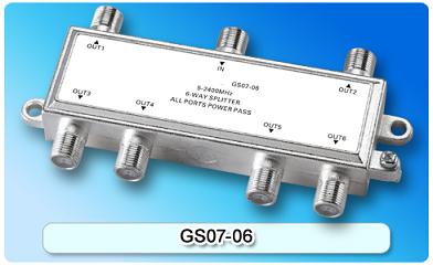 150838. GS08-06 SAT 6-Way Splitter