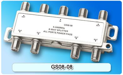 150839. GS08-08 SAT 8-Way Splitter