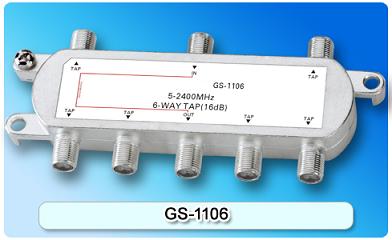 150870. GS-1106 5-2400MHz SAT 6-way Tap