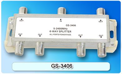 150873. GS-3406 SAT 6-Way Splitter