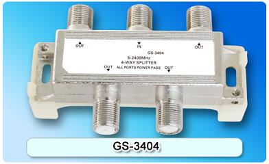 150874. GS-3404 SAT 4-Way Splitter
