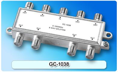 151415. GC-1038 5-1000MHz 8-way Splitter