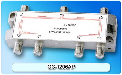 151429. GC-1206AP 5-1000MHz 6-way Splitter
